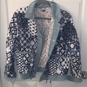 BLANKNYC reversible quilted+denim jacked